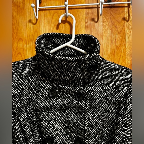 Cinch Double Breasted Pea Coat by Ardene - Picture 3 of 5